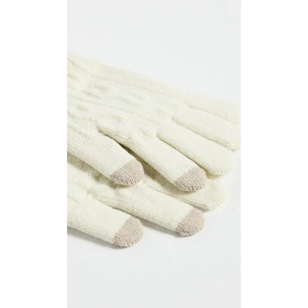 Hat Attack Frosty Touch Gloves in Ivory One Size Womens Smart Mittens